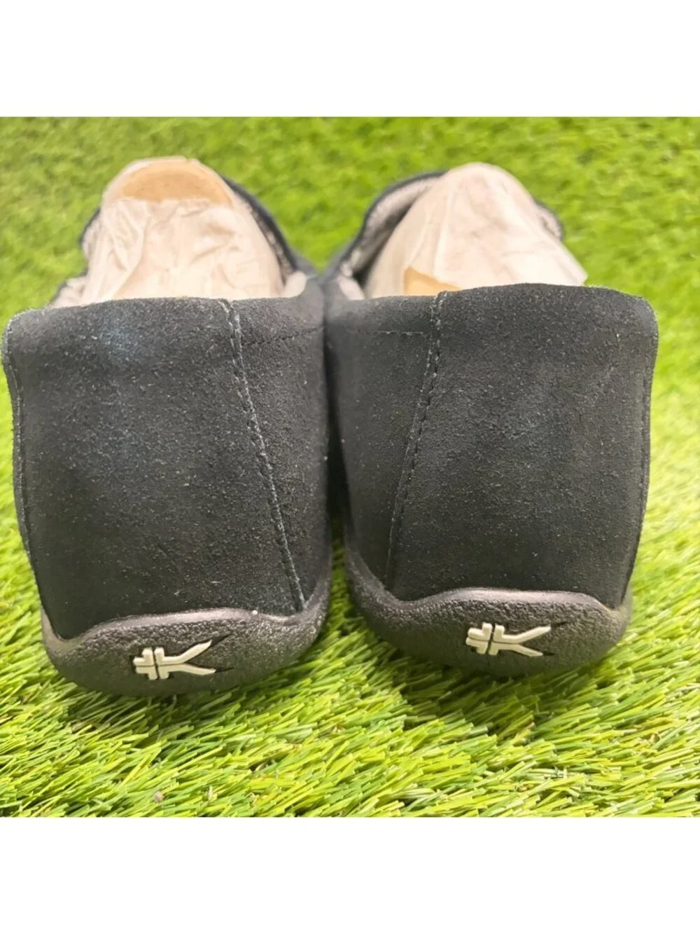 Kuru Loft Mens Size 9 Triple Black Casual Walking Suede Moccasin Slippers Shoes
